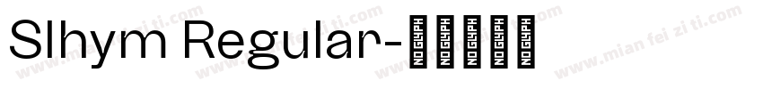 SIhym Regular字体转换
